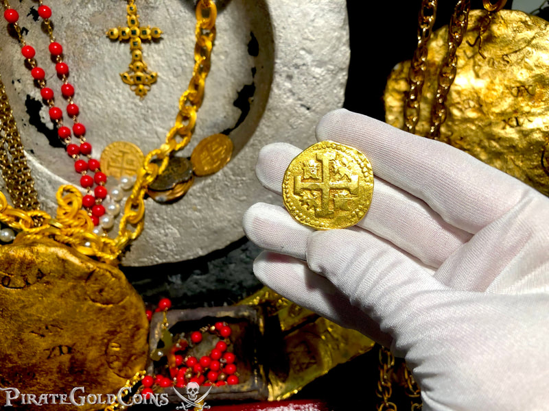 Peru 8 Escudos 1724 "Contemporary Reproduction" RAW Solid Gold 4