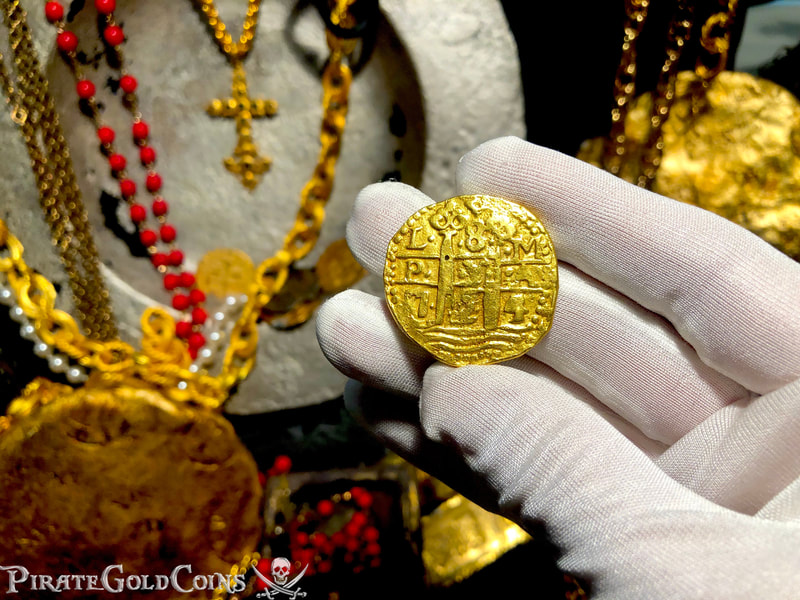 Peru 8 Escudos 1724 "Contemporary Reproduction" RAW Solid Gold 7