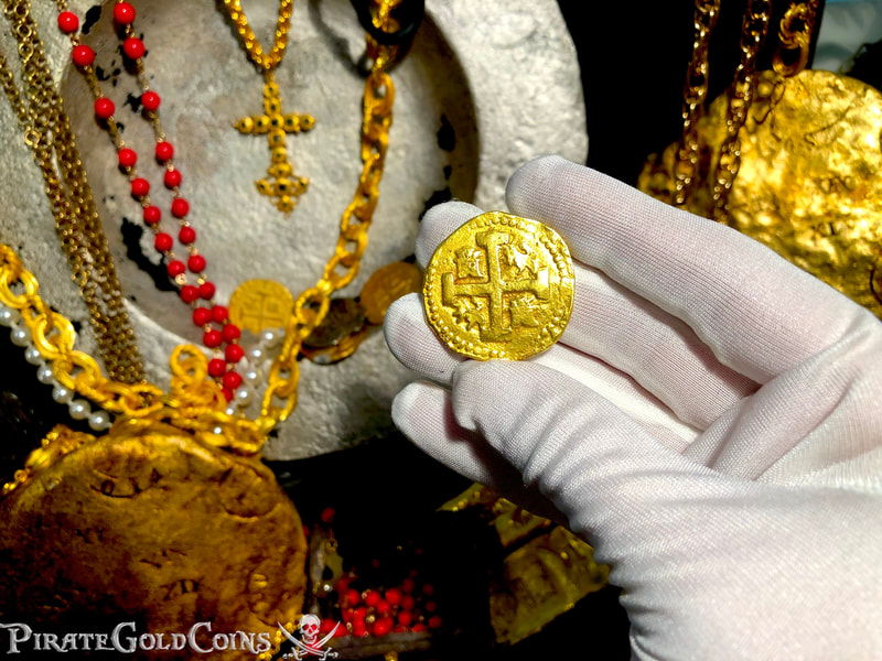 Peru 8 Escudos 1724 "Contemporary Reproduction" RAW Solid Gold 9