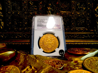 Spain  8 Escudos  1700  "Charles II"  NGC AU 10