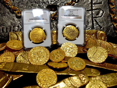 Mexico 8 Escudos 1720/19 "Only 1 Known"  NGC53  Pirate Gold Coins 11