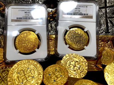 Mexico 8 Escudos 1720/19 "Only 1 Known"  NGC53  Pirate Gold Coins 3