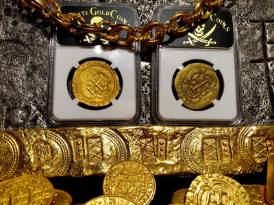 Mexico 8 Escudos 1720/19 "Only 1 Known"  NGC53  Pirate Gold Coins 12