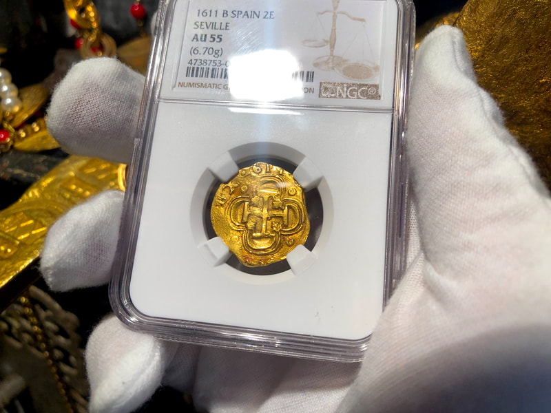 Spain 2 Escudos 1611 "Dated" NGC 55 2