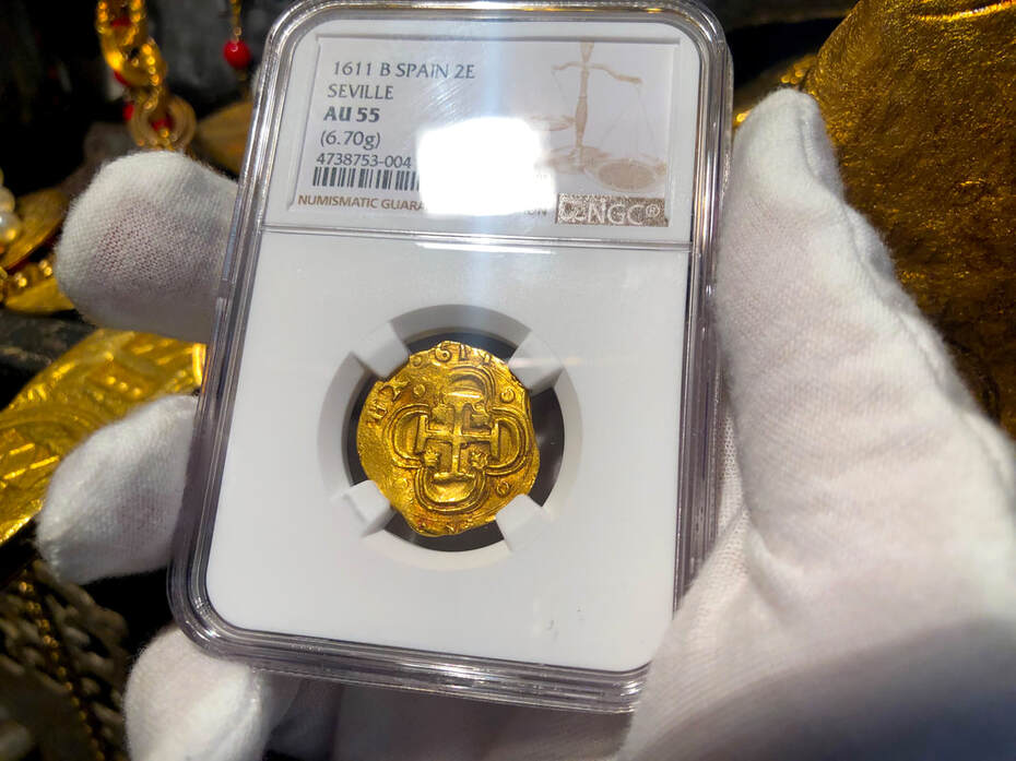 Spain 2 Escudos 1611 "Dated" NGC 55
