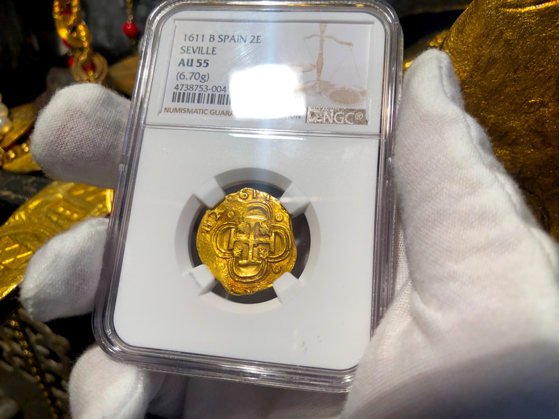 Spain 2 Escudos 1611 "Dated" NGC 55 5