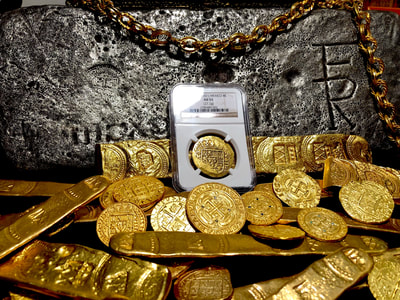 Mexico 8 Escudos 1720/19 "Only 1 Known"  NGC53  Pirate Gold Coins 8