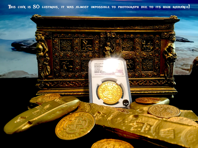 Spain  8 Escudos  1687/3  "Royal Like"  Charles II  NGC AU Dets  RARE! 4