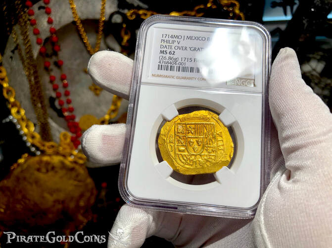 Mexico 8 Escudos 1714 "1715 Fleet Shipwreck" NGC 62