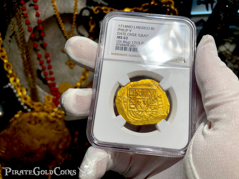Mexico 8 Escudos 1714 "1715 Fleet Shipwreck" NGC 62 9