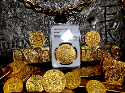 Spain 8 Escudos 1717 "Exceptionally Bold Date" NGC 58 10