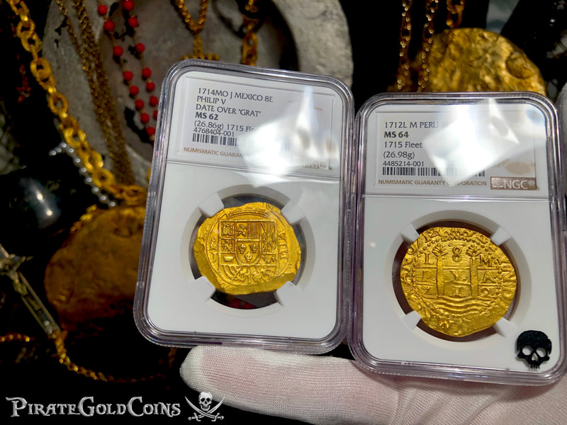 Mexico 8 Escudos 1714 "1715 Fleet Shipwreck" NGC 62 3