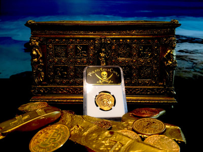 Spain  4 Escudos  "Excellent Toning"  1556-98  NGC 35 9