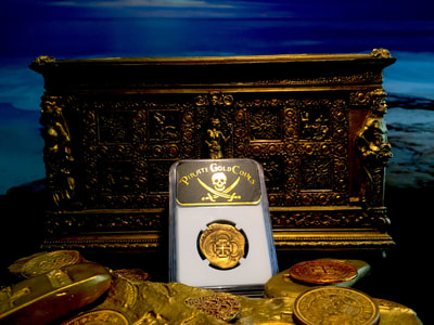 Spain  4 Escudos  "Excellent Toning"  1556-98  NGC 35 10