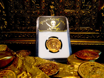 Spain  4 Escudos  "Excellent Toning"  1556-98  NGC 35 11