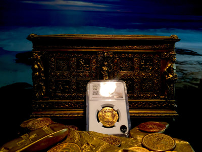 Spain  4 Escudos  1556-98  "Great Toning!"  NGC 40 4