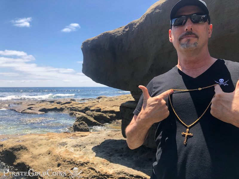 Gold Filigree Cross/ Crucifix & Olive Blossom Chain from 1715 Fleet Shipwreck 25