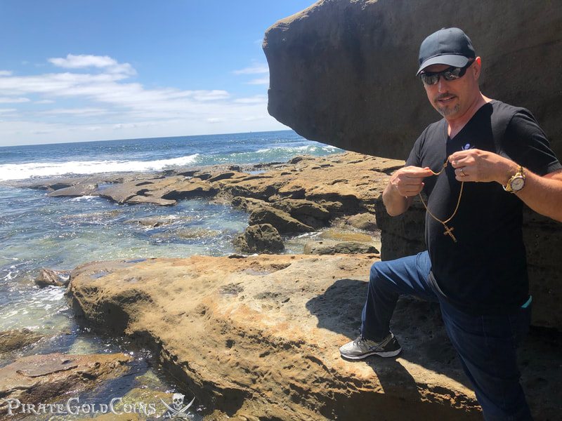 Gold Filigree Cross/ Crucifix & Olive Blossom Chain from 1715 Fleet Shipwreck 28