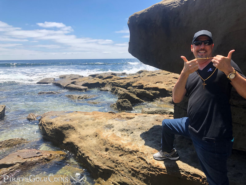 Gold Filigree Cross/ Crucifix & Olive Blossom Chain from 1715 Fleet Shipwreck 21