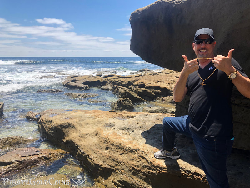 Gold Filigree Cross/ Crucifix & Olive Blossom Chain from 1715 Fleet Shipwreck 17