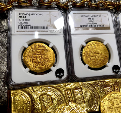 Mexico 1715 8 Escudos "1715 Plate Fleet Shipwreck" NGC 63 3