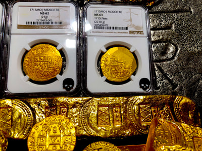 Mexico 8 Escudos 1715 "From the Fleet Shipwreck" NGC 63 32