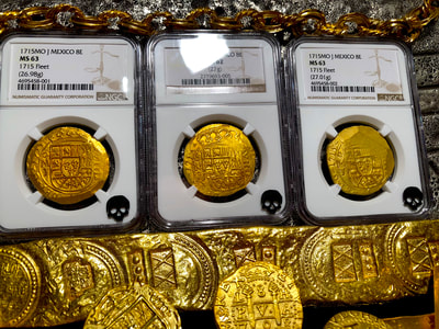 Mexico 8 Escudos 1715 "From the Fleet Shipwreck" NGC 63 5