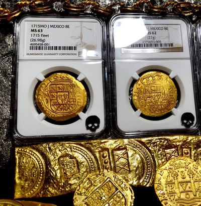 Mexico 1715 8 Escudos "1715 Plate Fleet Shipwreck" NGC 63 6