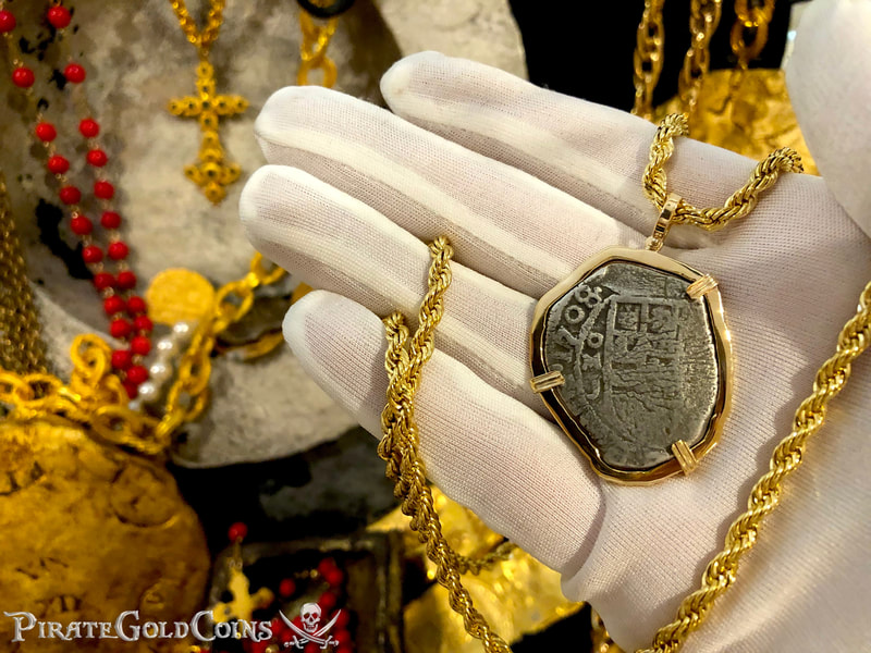 Mexico 4 Reales 1708 "Full 4 Digit Date" 18kt Gold Bezel 8