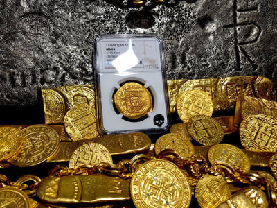 Mexico 1715 8 Escudos "1715 Plate Fleet Shipwreck" NGC 63 4