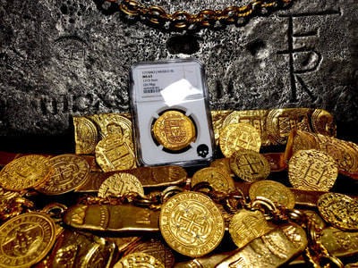 Mexico 1715 8 Escudos "1715 Plate Fleet Shipwreck" NGC 63 7