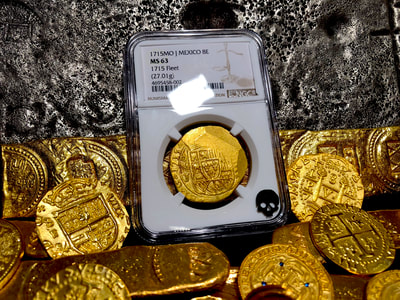 Mexico 8 Escudos 1715 "From the Fleet Shipwreck" NGC 63 6