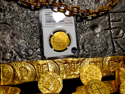 Mexico 8 Escudos 1715 "From the Fleet Shipwreck" NGC 63 27