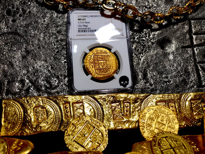 Mexico 1715 8 Escudos "1715 Plate Fleet Shipwreck" NGC 63 9