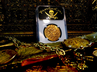 Peru  8 Escudos  1708  "1715 Plate Fleet"  NGC 61 12