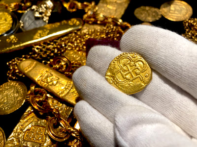 Spain 2 Escudos 1598 "Dated" RAW Pirate Gold Coins Jewelry Treasures 9