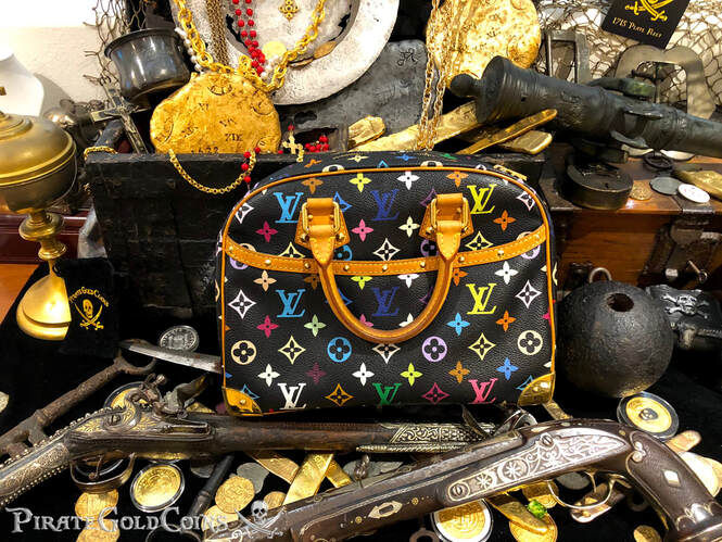 Louis Vuitton Takashi Murakami Trouville Hand Bag Black Monogram Purse 2