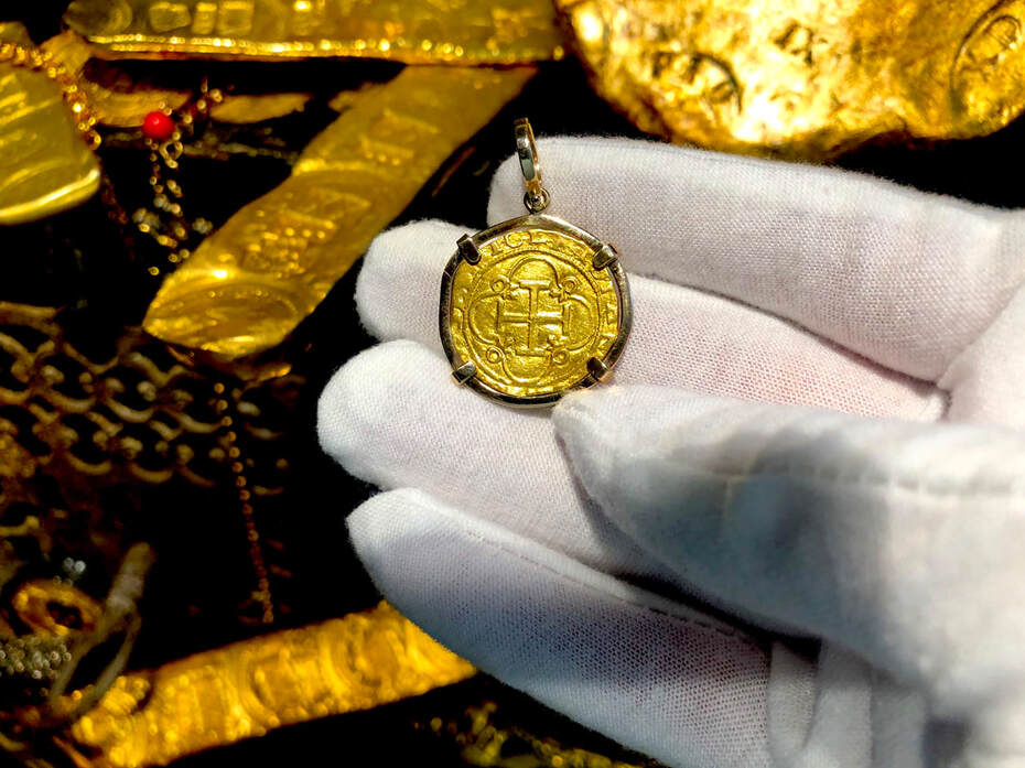 Spain 1 Escudo 1516-56 Jewelry Treasure Pendant