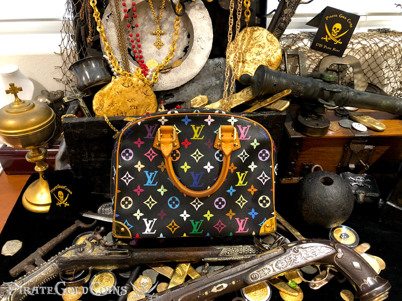 Louis Vuitton Takashi Murakami Trouville Hand Bag Black Monogram Purse 15