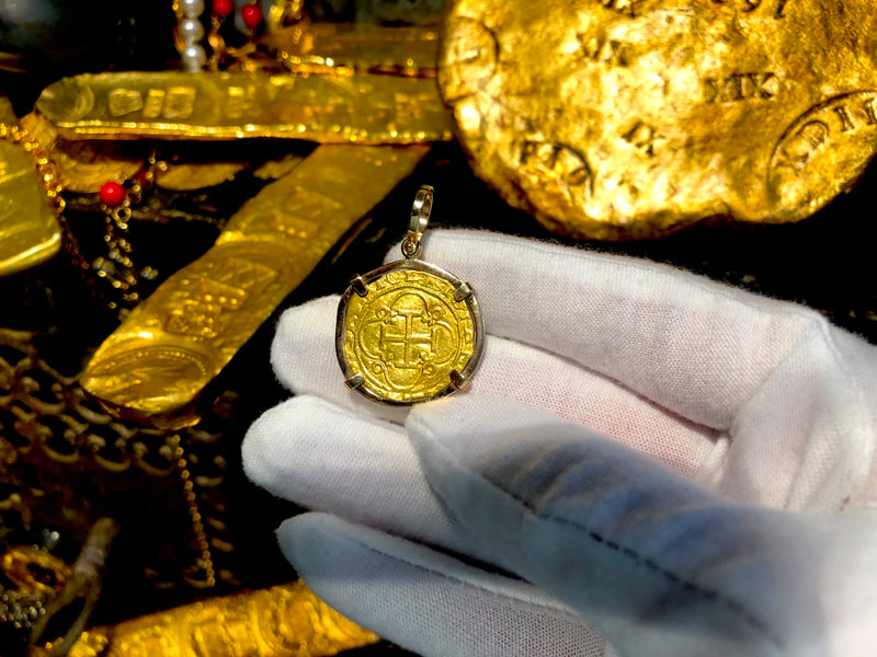 Spain 1 Escudo 1516-56 Jewelry Treasure Pendant 4