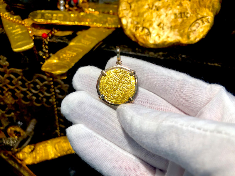 Spain 1 Escudo 1516-56 Jewelry Treasure Pendant 7