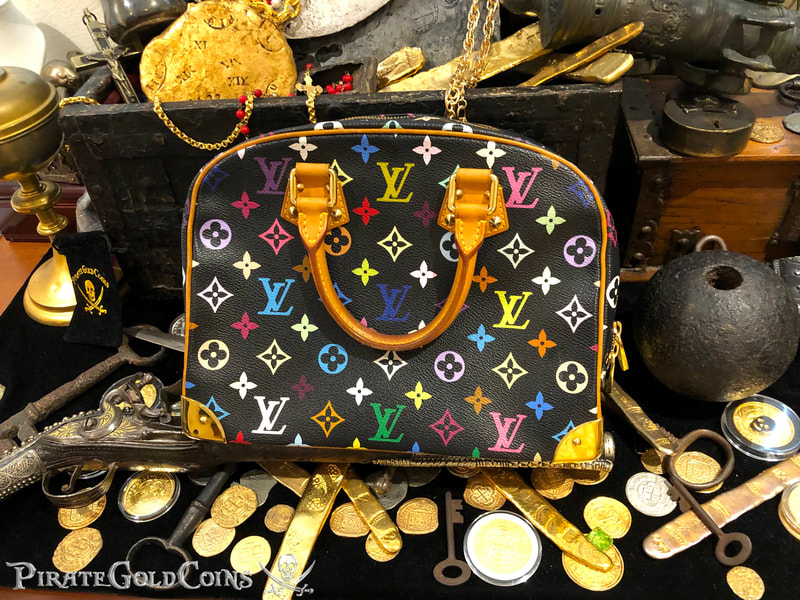 Louis Vuitton Takashi Murakami Trouville Hand Bag Black Monogram Purse 17
