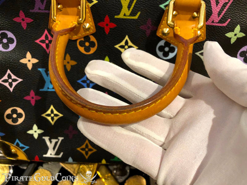 Louis Vuitton Takashi Murakami Trouville Hand Bag Black Monogram Purse 8
