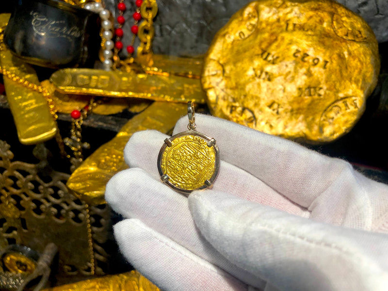 Spain 1 Escudo 1516-56 Jewelry Treasure Pendant 8