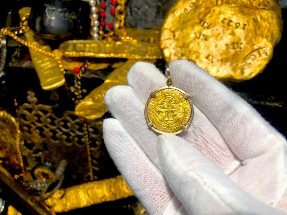 Spain 1 Escudo 1516-56 Treasure Pendant