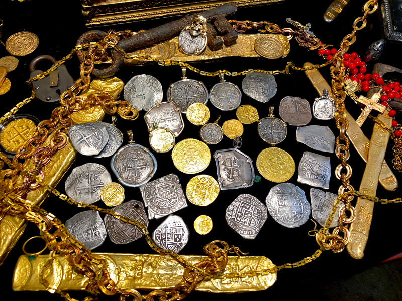 Bolivia 8 Reales 1654 "El Capitana Shipwreck" Pirate Gold Coins Jewelry 8