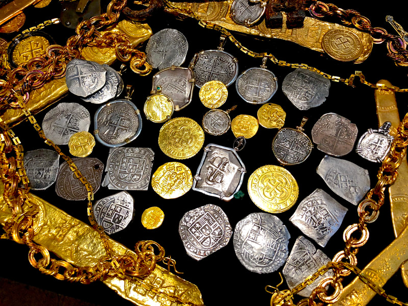 Bolivia 8 Reales 1654 "El Capitana Shipwreck" Pirate Gold Coins Jewelry 10