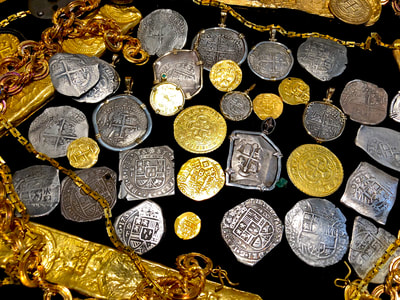 Spain 4 Escudos 1630 "Dated" with Hole Pirate Gold Coins Treasure Jewelry 15