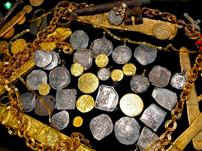 Spain 4 Escudos 1630 "Dated" with Hole Pirate Gold Coins Treasure Jewelry 16