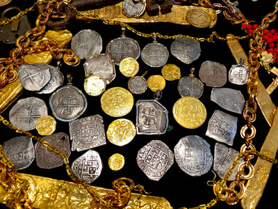 Spain 4 Escudos 1630 "Dated" with Hole Pirate Gold Coins Treasure Jewelry 17